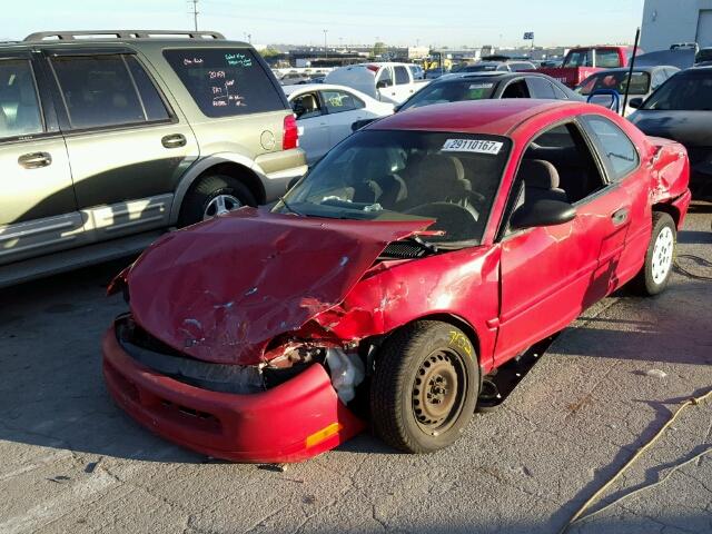 1P3ES42C7XD166081 - 1999 PLYMOUTH NEON HIGHL RED photo 2