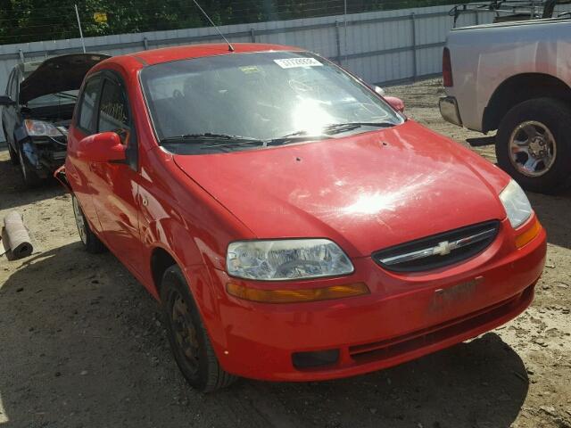 KL1TD62655B342648 - 2005 CHEVROLET AVEO BASE Կարմիր լուսանկար 1