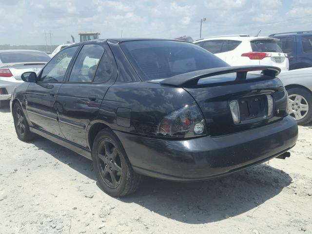 3N1BB51D71L129216 - 2001 NISSAN SENTRA SE BLACK photo 3