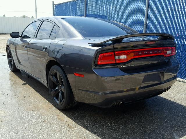 2C3CDXCT4DH571271 - 2013 DODGE CHARGER R/ CHARCOAL photo 3