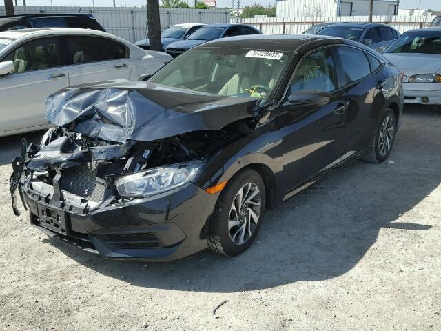 19XFC2F77GE072137 - 2016 HONDA CIVIC BLACK photo 2