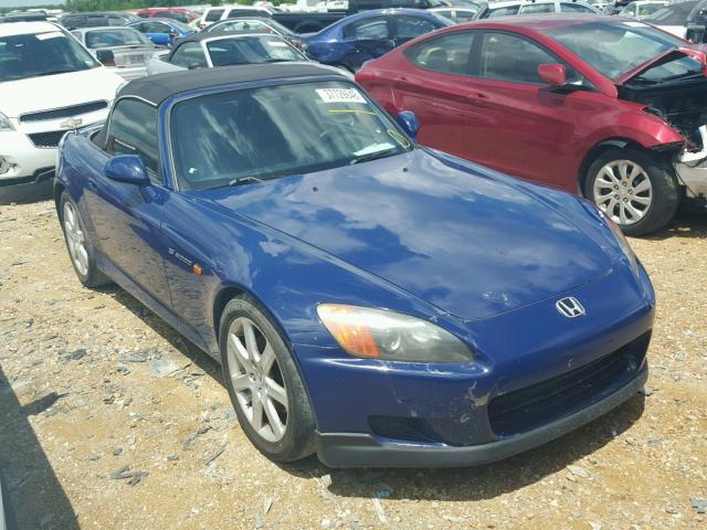 JHMAP1143YT003040 - 2000 HONDA S2000 BLUE photo 1