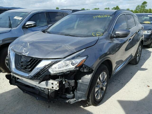 5N1AZ2MG7FN225343 - 2015 NISSAN MURANO S/S GRAY photo 2