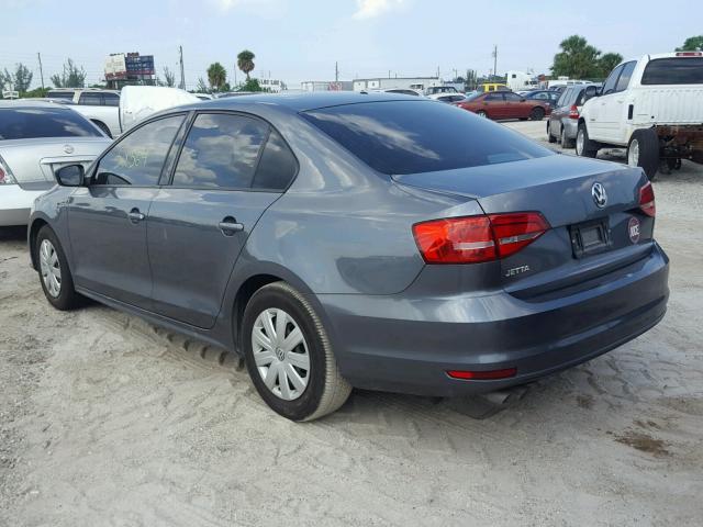 3VW2K7AJ0FM263319 - 2015 VOLKSWAGEN JETTA BASE SILVER photo 3