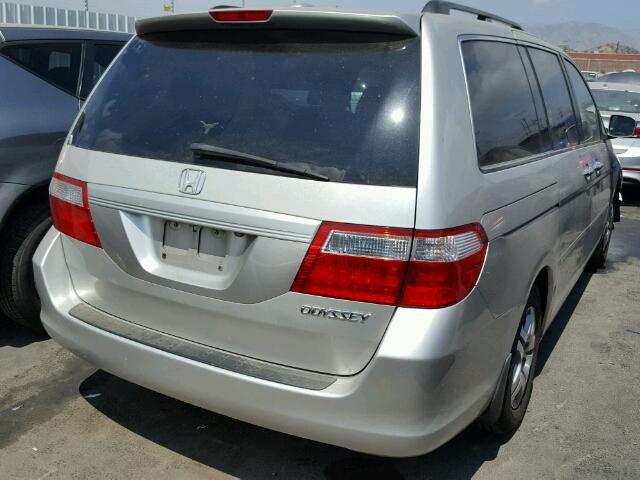 5FNRL38715B015231 - 2005 HONDA ODYSSEY SILVER photo 4