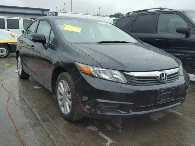 19XFB2F92CE093296 - 2012 HONDA CIVIC EXL შავი ფოტო 1