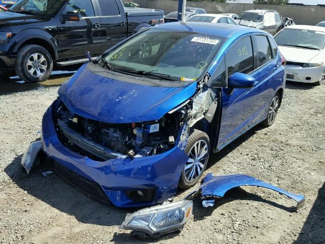 3HGGK5H8XFM775252 - 2015 HONDA FIT EX/EXL BLUE photo 2