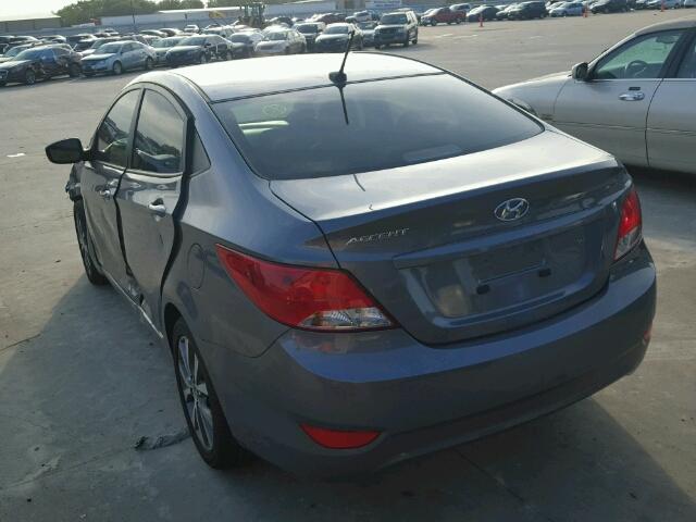 KMHCT4AE0HU320716 - 2017 HYUNDAI ACCENT SE GRAY photo 3