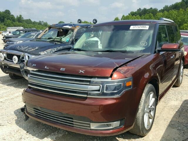 2FMHK6D81GBA05972 - 2016 FORD FLEX LIMIT BROWN photo 2