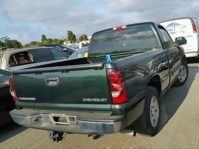 1GCEC14T55Z234600 - 2005 CHEVROLET SILVERADO GREEN photo 4