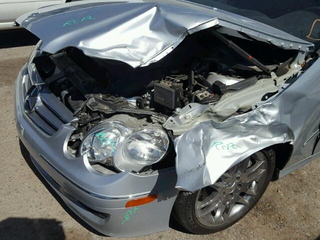 WDBTK56F79F266432 - 2009 MERCEDES-BENZ CLK 350 SILVER photo 9