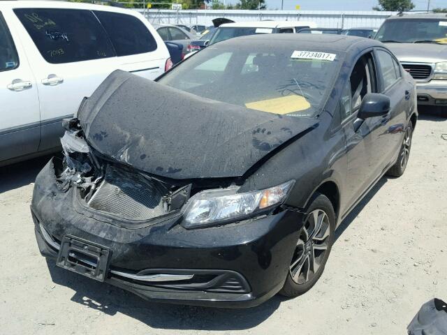 19XFB2F8XDE280486 - 2013 HONDA CIVIC EX BLACK photo 2