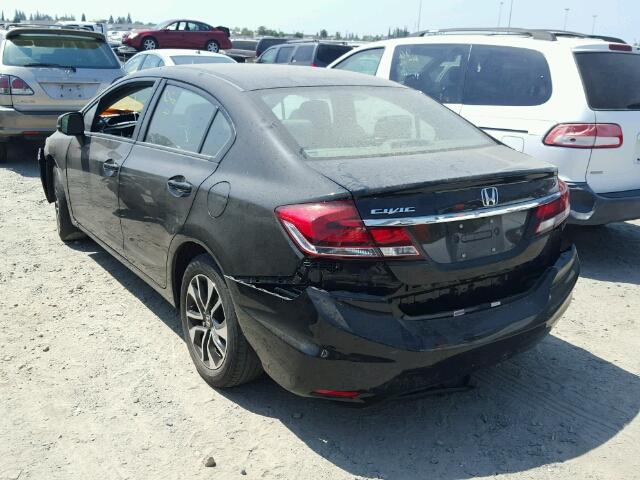 19XFB2F8XDE280486 - 2013 HONDA CIVIC EX BLACK photo 3