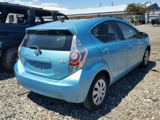 JTDKDTB30D1032842 - 2013 TOYOTA PRIUS C BLUE photo 4