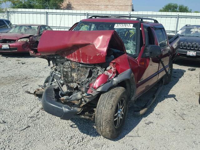 1GCDT13X44K133295 - 2004 CHEVROLET S TRUCK MAROON photo 2