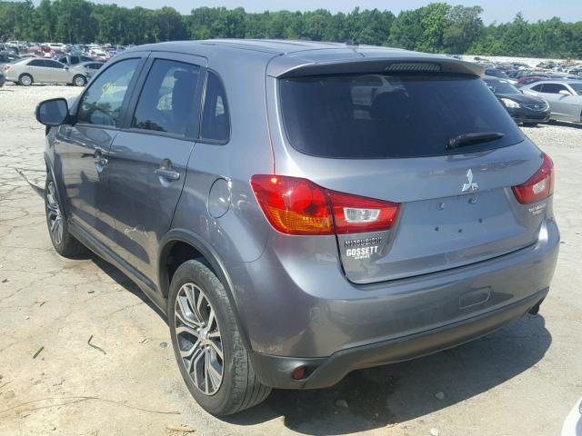 JA4AP3AU3GZ062009 - 2016 MITSUBISHI OUTLANDER GRAY photo 3