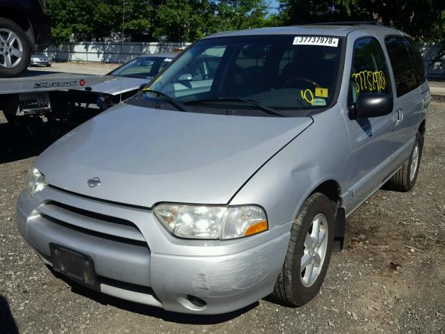 4N2ZN17T82D805171 - 2002 NISSAN QUEST GLE SILVER photo 2