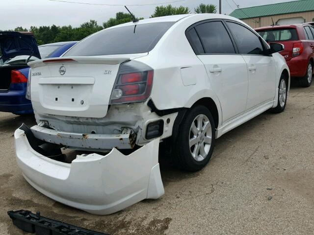 3N1AB6AP7CL637510 - 2012 NISSAN SENTRA 2.0 WHITE photo 4