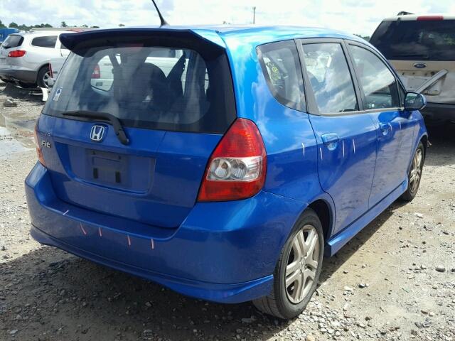 JHMGD38697S055993 - 2007 HONDA FIT S 蓝色 照片 4