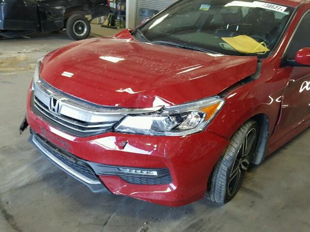 1HGCR2F5XGA034924 - 2016 HONDA ACCORD SPO RED photo 9