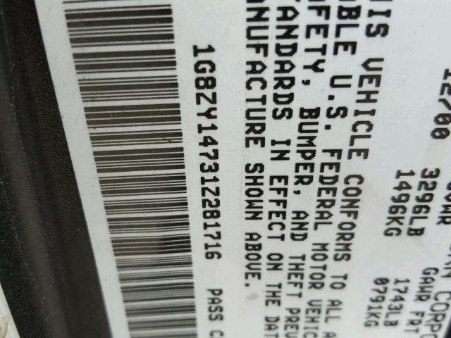 1G8ZY14731Z281716 - 2001 SATURN SC2 BEIGE photo 10