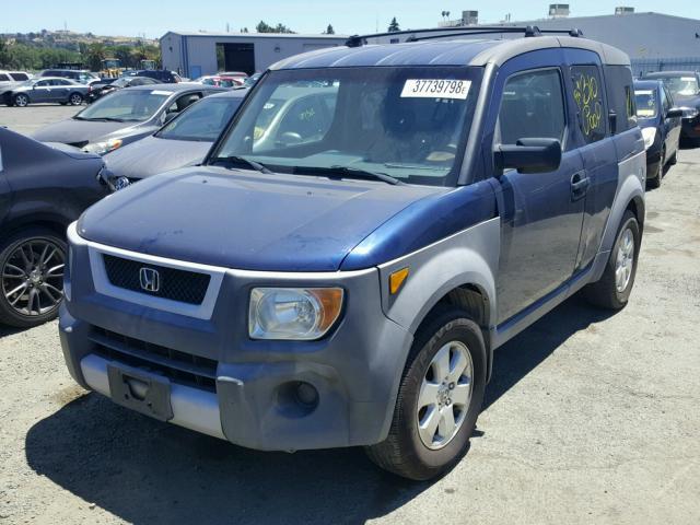 5J6YH28263L004953 - 2003 HONDA ELEMENT DX BLUE photo 2