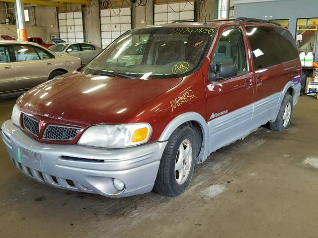 1GMDX03E41D220087 - 2001 PONTIAC MONTANA RED photo 2