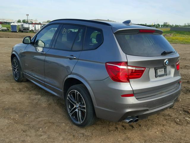 5UXWX7C53G0S16908 - 2016 BMW X3 XDRIVE3 GRAY photo 3