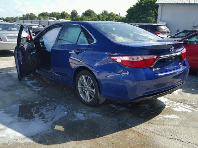 4T1BF1FK3FU929280 - 2015 TOYOTA CAMRY LE/X BLUE photo 3