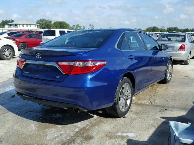 4T1BF1FK3FU929280 - 2015 TOYOTA CAMRY LE/X BLUE photo 4