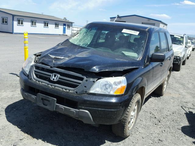 2HKYF18115H554985 - 2005 HONDA PILOT LX BLACK photo 2