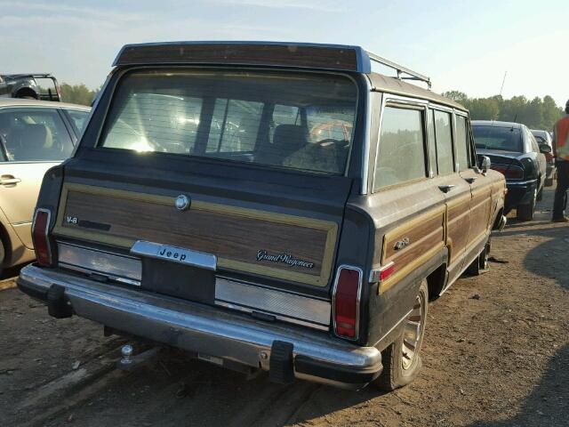 1JCNJ15U7HT088204 - 1987 JEEP GRAND WAGO BROWN photo 4