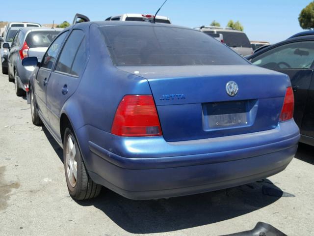 3VWSB69M42M088995 - 2002 VOLKSWAGEN JETTA GLS BLUE photo 3