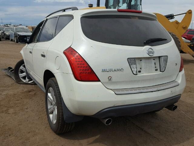 JN8AZ08T66W405945 - 2006 NISSAN MURANO WHITE photo 3