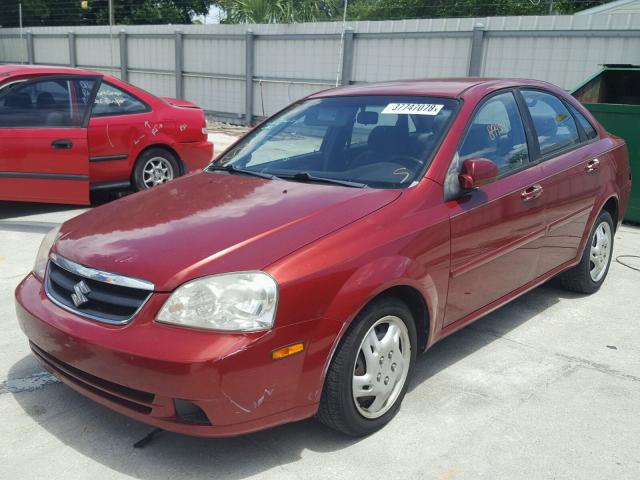 KL5JD56Z07K690445 - 2007 SUZUKI FORENZA BA RED photo 2