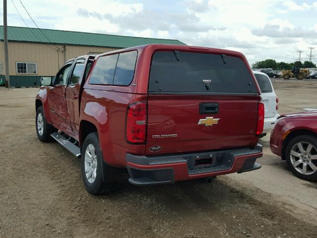 1GCGSCE30G1169744 - 2016 CHEVROLET COLORADO L RED photo 3