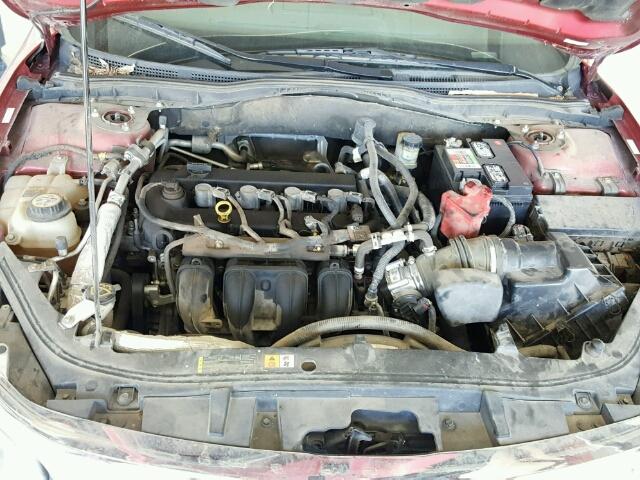 3FAHP0HA4AR124730 - 2010 FORD FUSION SE RED photo 7