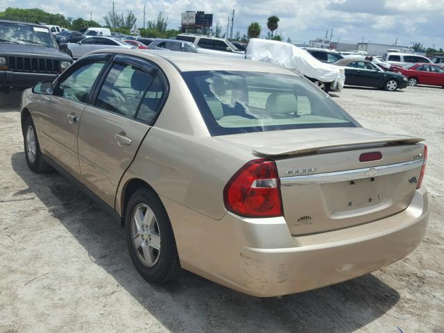 1G1ZT54835F105141 - 2005 CHEVROLET MALIBU LS 金色 照片 3