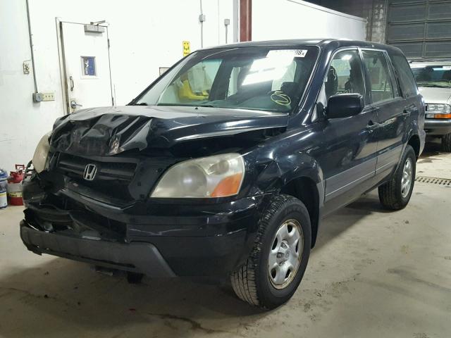 2HKYF18133H565788 - 2003 HONDA PILOT LX BLACK photo 2