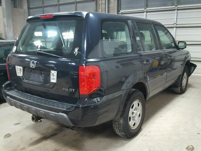 2HKYF18133H565788 - 2003 HONDA PILOT LX BLACK photo 4