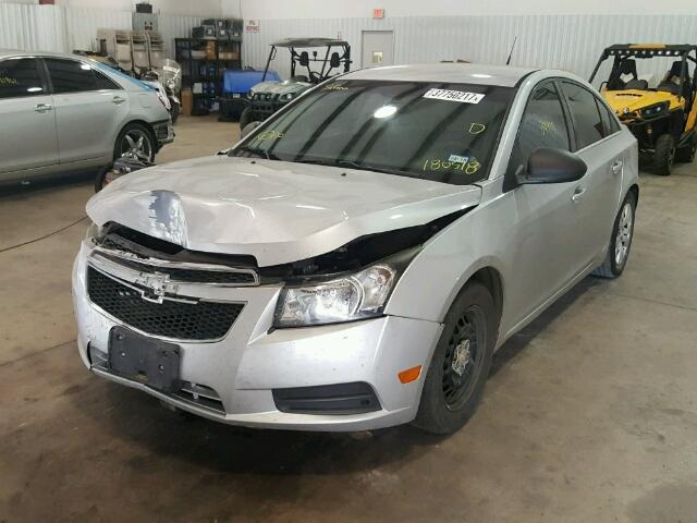 1G1PC5SH3B7180518 - 2011 CHEVROLET CRUZE LS SILVER photo 2