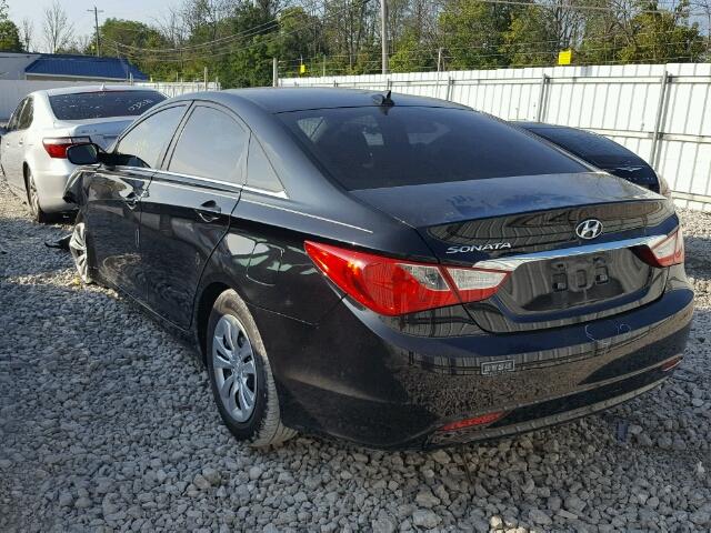 5NPEB4AC9CH339430 - 2012 HYUNDAI SONATA GLS BLACK photo 3