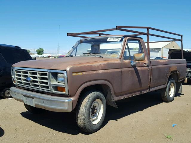 1FTEF25G7CPA64294 - 1982 FORD F250 BROWN photo 2