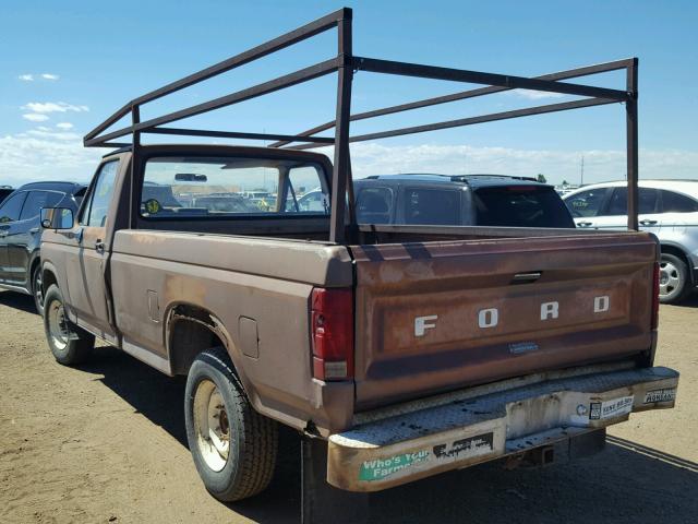 1FTEF25G7CPA64294 - 1982 FORD F250 BROWN photo 3