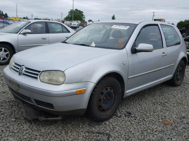 9BWBT61J214073767 - 2001 VOLKSWAGEN GOLF GL SILVER photo 2