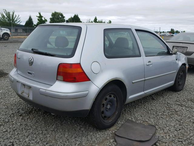 9BWBT61J214073767 - 2001 VOLKSWAGEN GOLF GL SILVER photo 4