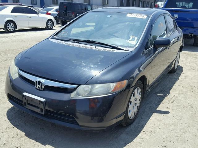 1HGFA46508L000738 - 2008 HONDA CIVIC GX BLACK photo 2