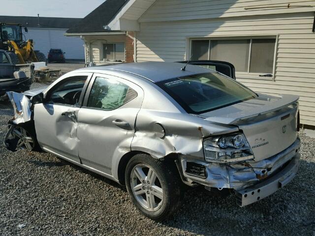 1B3LC56K48N560209 - 2008 DODGE AVENGER SX SILVER photo 3