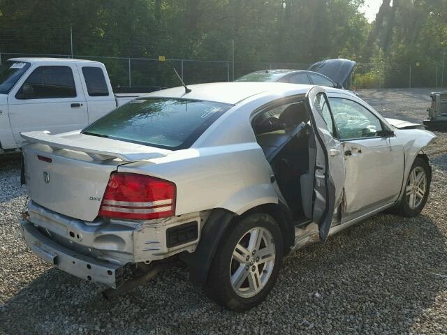 1B3LC56K48N560209 - 2008 DODGE AVENGER SX SILVER photo 4