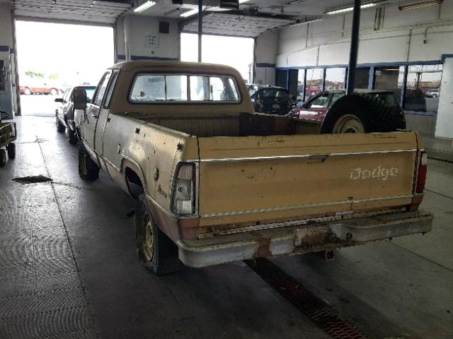 W17BJ6S230486 - 1976 DODGE RAM 100 YELLOW photo 3